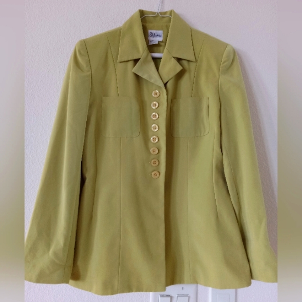 Contemporary Blazer Olive Color Shade